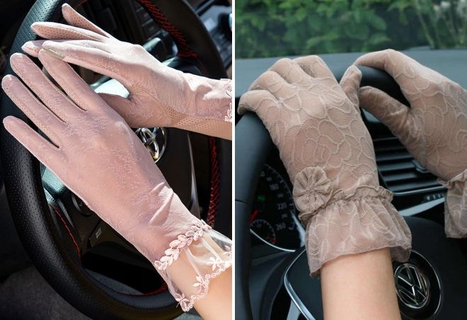 летние женские перчатки для вождения