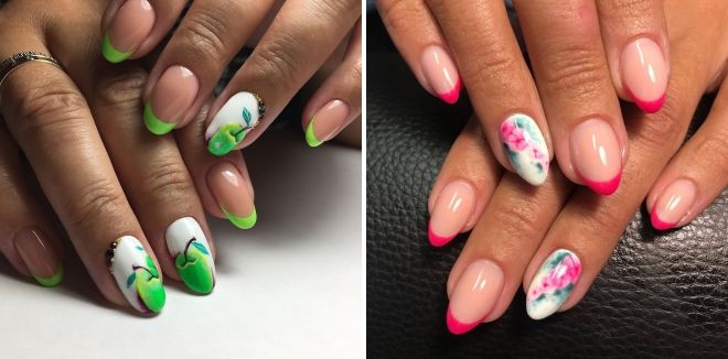summer jacket on nails with a pattern 2020