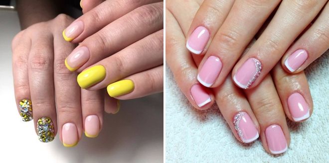 summer manicure french for short nails