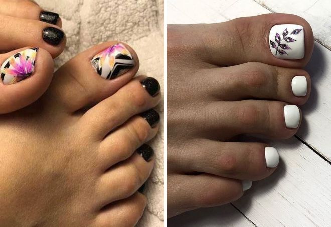 pedicure with thumb design