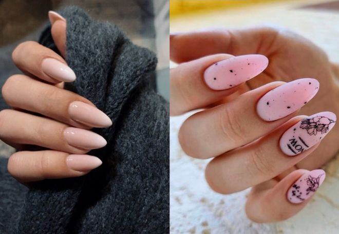 beautiful design for almond shaped nails