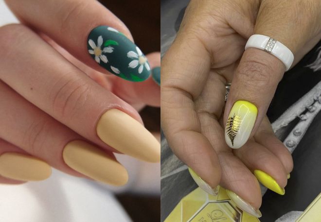 youth nail designs on almonds