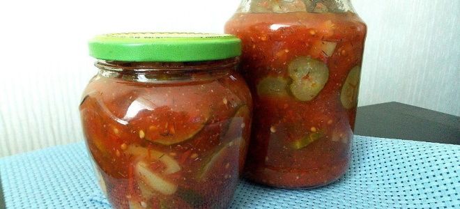 Рецепт огурцов в томатном соусе на зиму