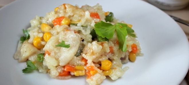 Рис с рыбой и овощами