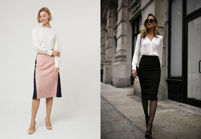 женские стильные офисные юбки