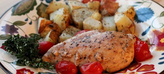 куриное филе с картошкой в духовке рецепт