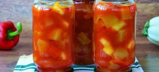 Маринованные кабачки в томатном соусе на зиму
