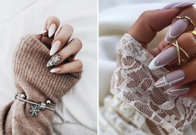 trendy manicure for long nails