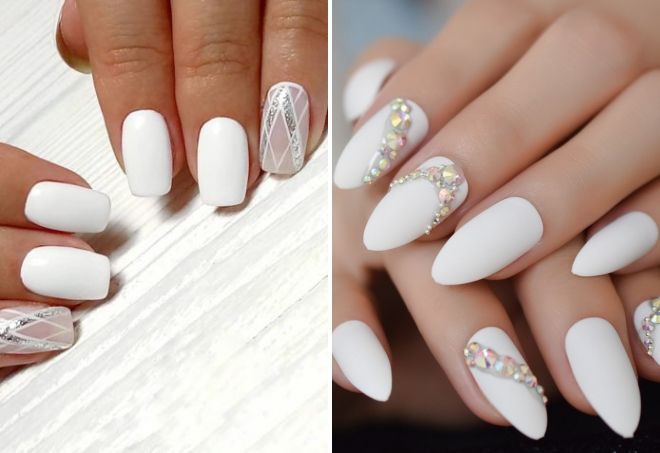 trendy white nails