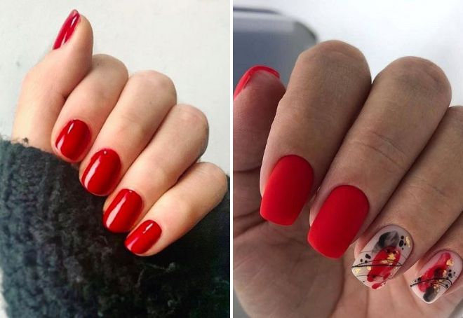 trendy red nail color