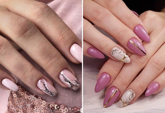 beautiful marble trendy nails