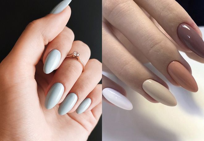 elegant summer almond manicure design