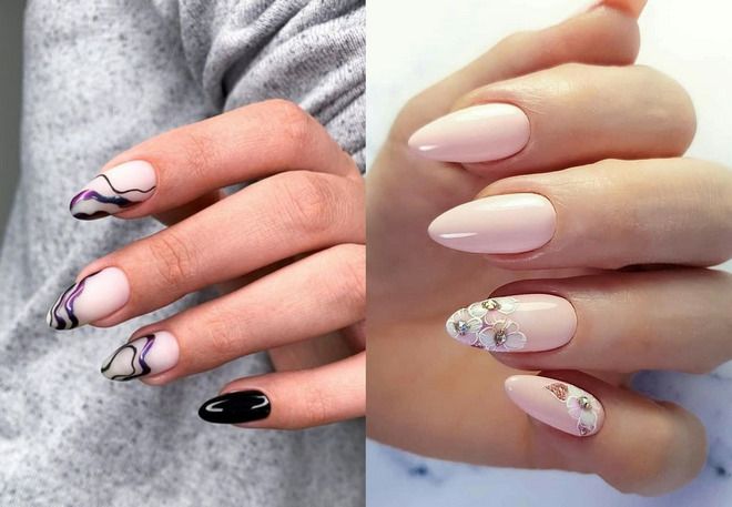 ideas for summer manicure 2022 on an almond shape