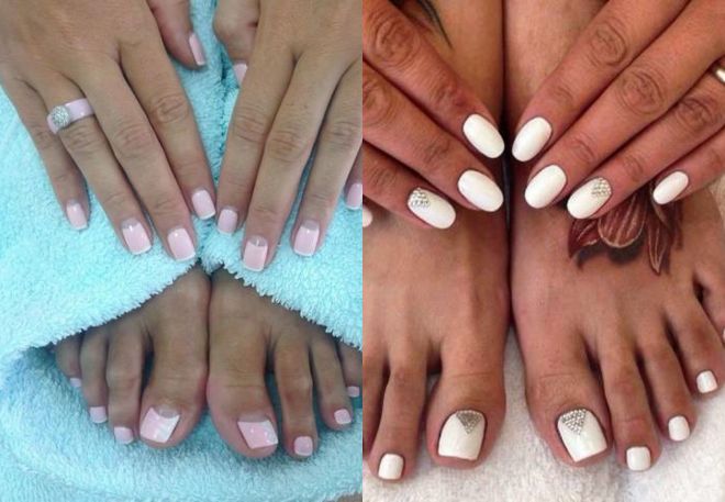 wedding manicure and pedicure for the bride 2022