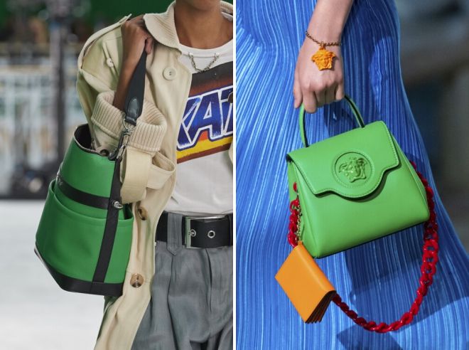 модные зеленые сумки