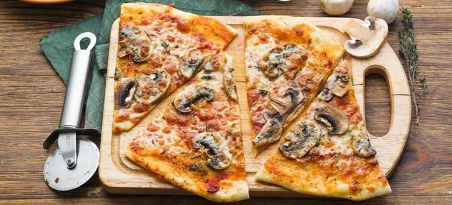 рецепт пиццы в духовке с грибами