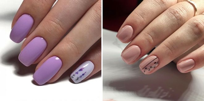 trendy monochromatic manicure with stickers