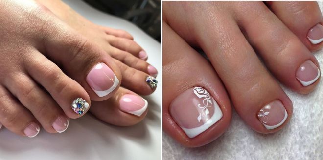 summer pedicure french