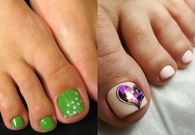 pedicure fashion trends for summer 2022 with stickers