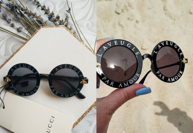 женские солнцезащитные круглые очки гуччи