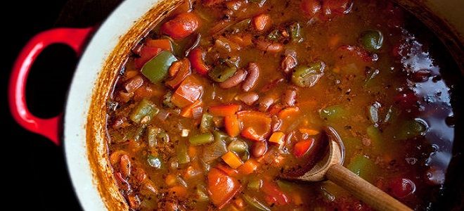фасоль с овощами в томатном соусе рецепт