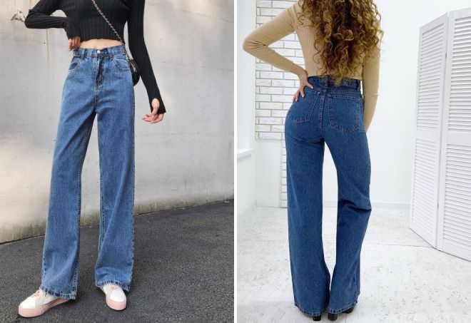 модные прямые джинсы