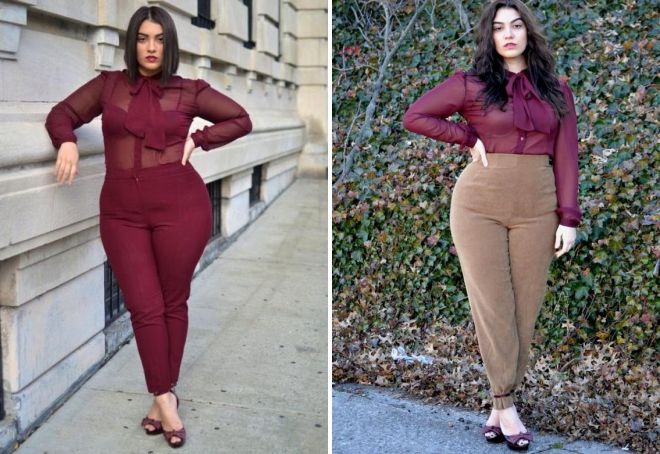 Какие брюки подходят для полных женщин невысокого роста с животом фото