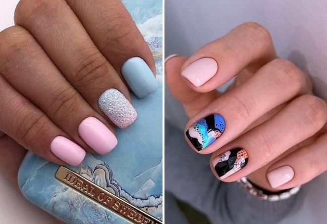 manicure designs for short nails for summer
