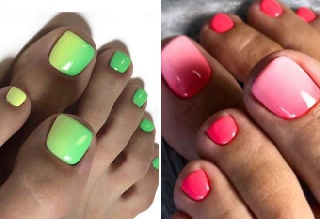 bright summer ombre on nails