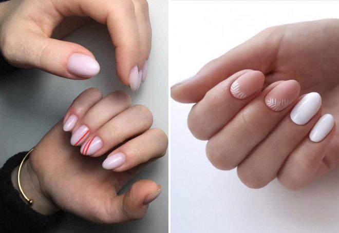manicure for short almond nails