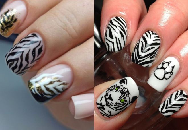 tiger print manicure