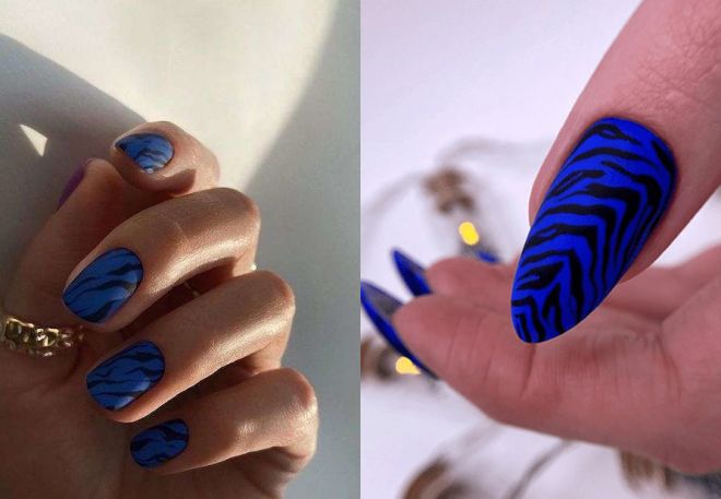 blue tiger manicure