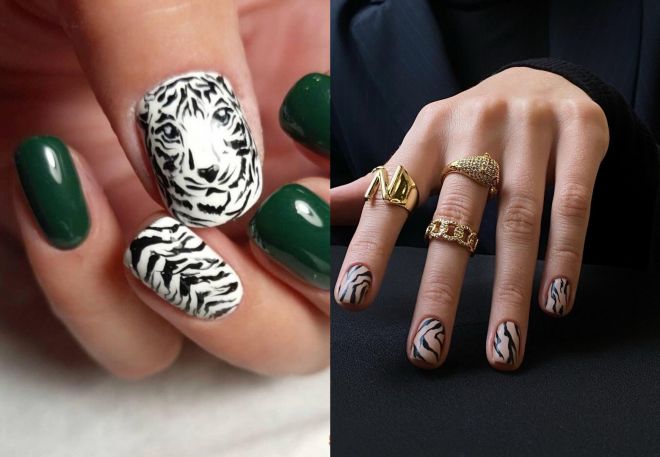 white tiger manicure