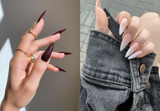summer manicure for sharp nails