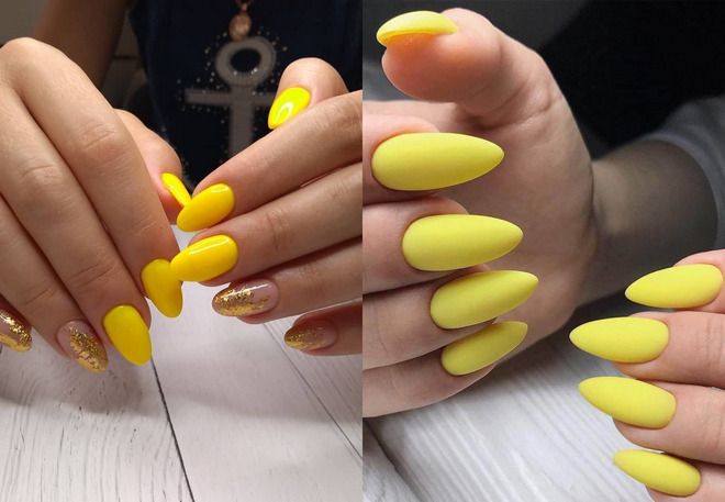 bright summer almond manicure design