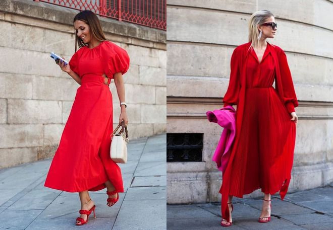 модные красные летние платья 2022 года