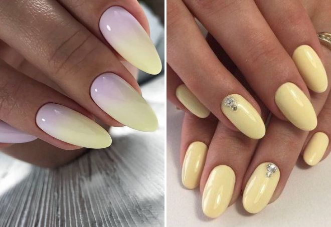 delicate manicure for almond-shaped nails