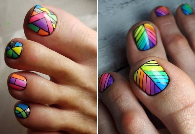 colorful summer nails