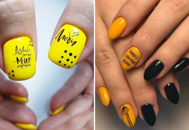 bright yellow nails