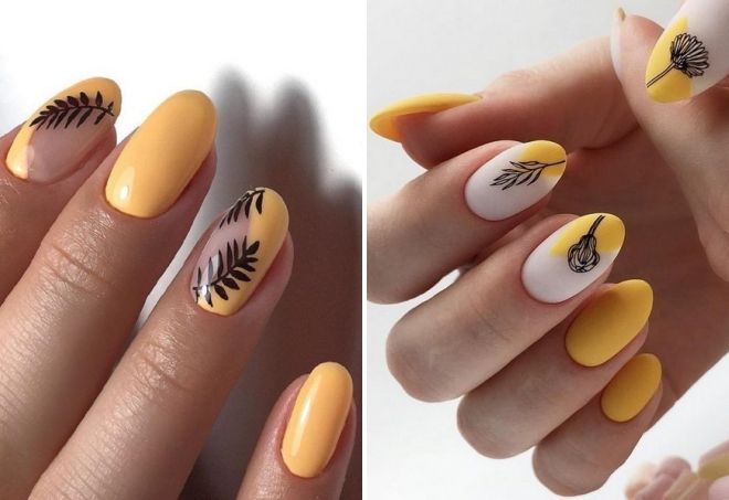 light yellow manicure