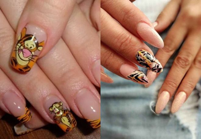 New Year's manicure year of the tiger