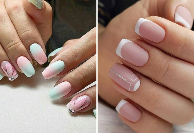 delicate spring french manicure