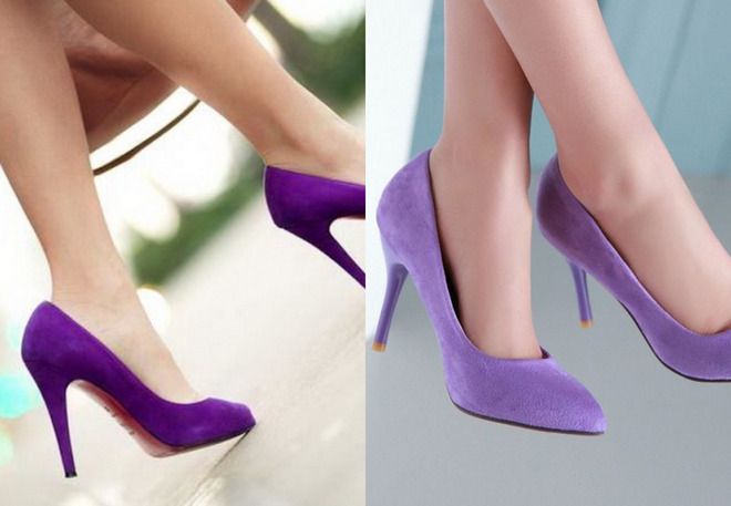 фиолетовые туфли на свадьбу