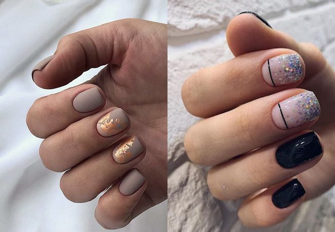 manicure for short nails autumn design