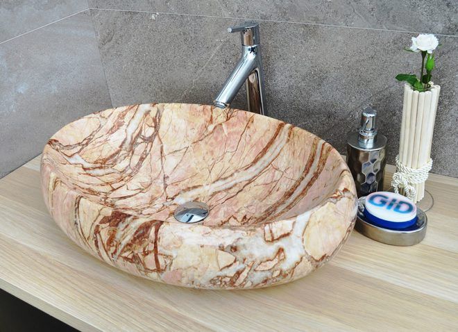 Накладная раковина под камень в ванную