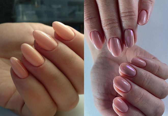 plain manicure for summer nude