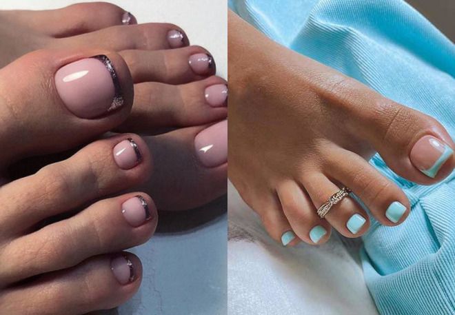 beautiful pedicure for summer french