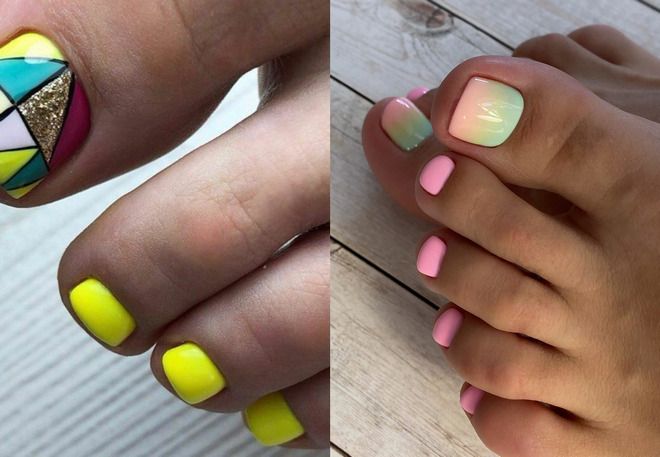 beautiful pedicure for the summer for a woman