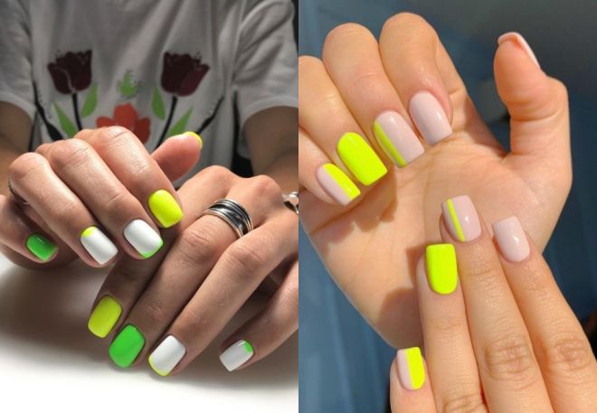 multi-colored manicure for summer 2022