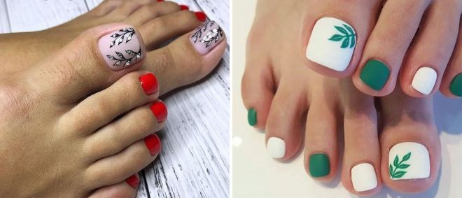 patterned pedicure for summer 2022